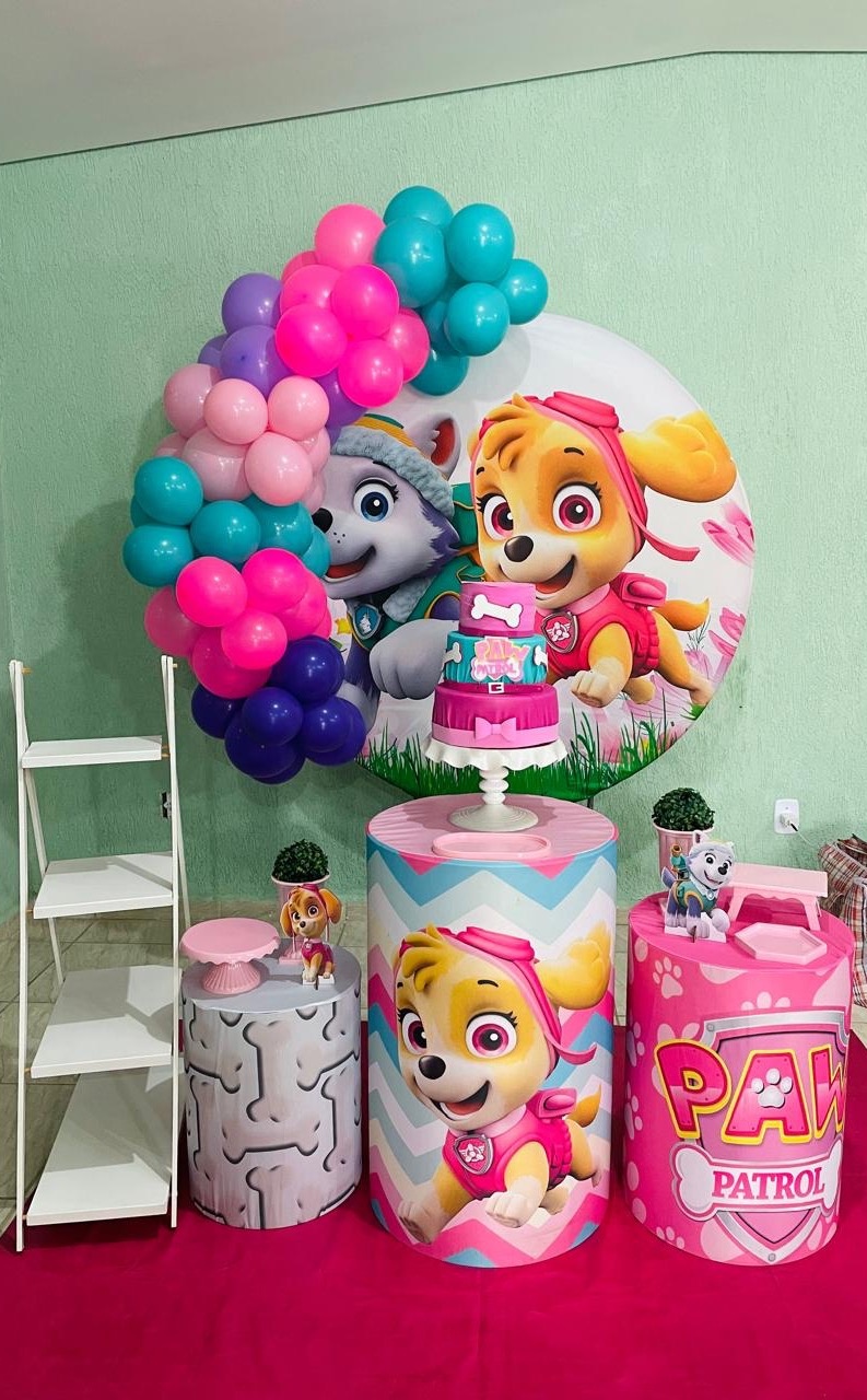 Decoração Skye Patrulha Canina - karoline pedroso festas