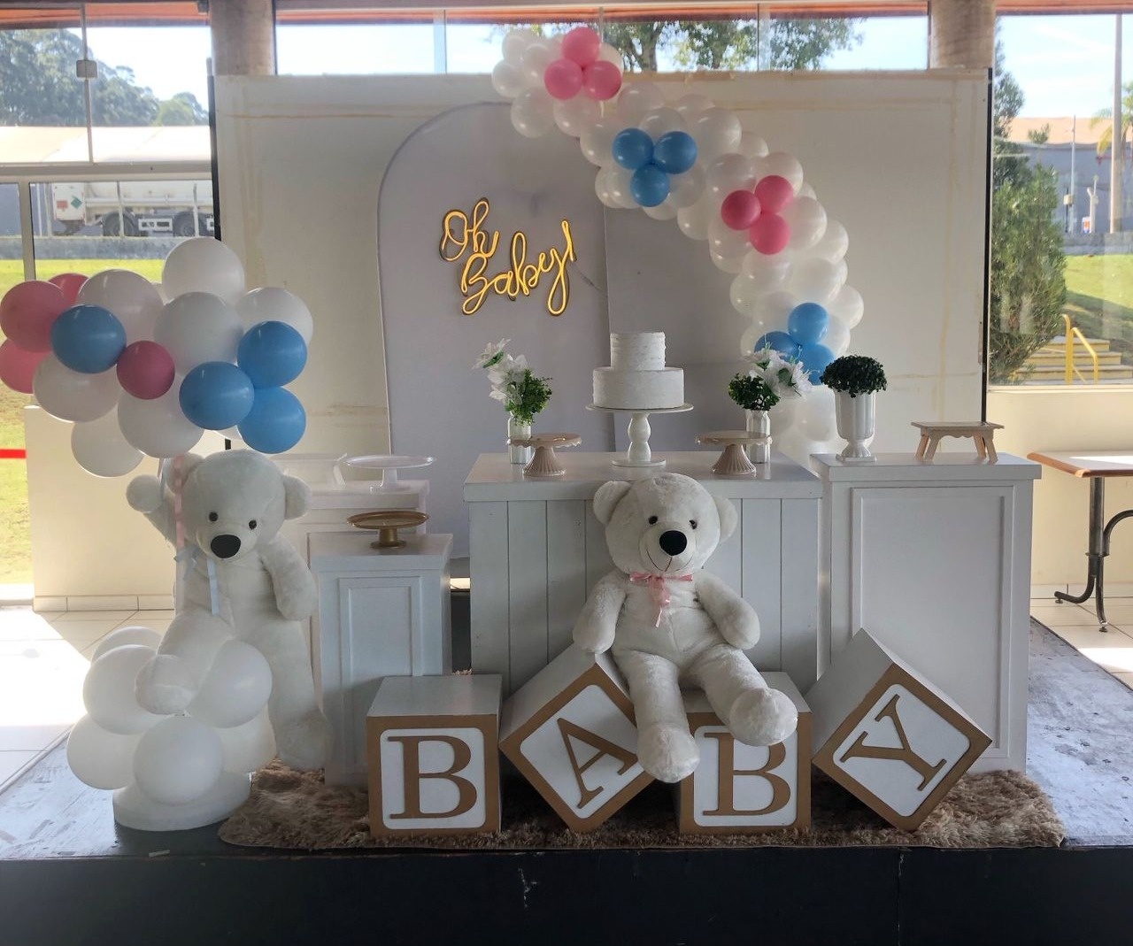 Decoração Chá Revelação 7 - karoline pedroso festas