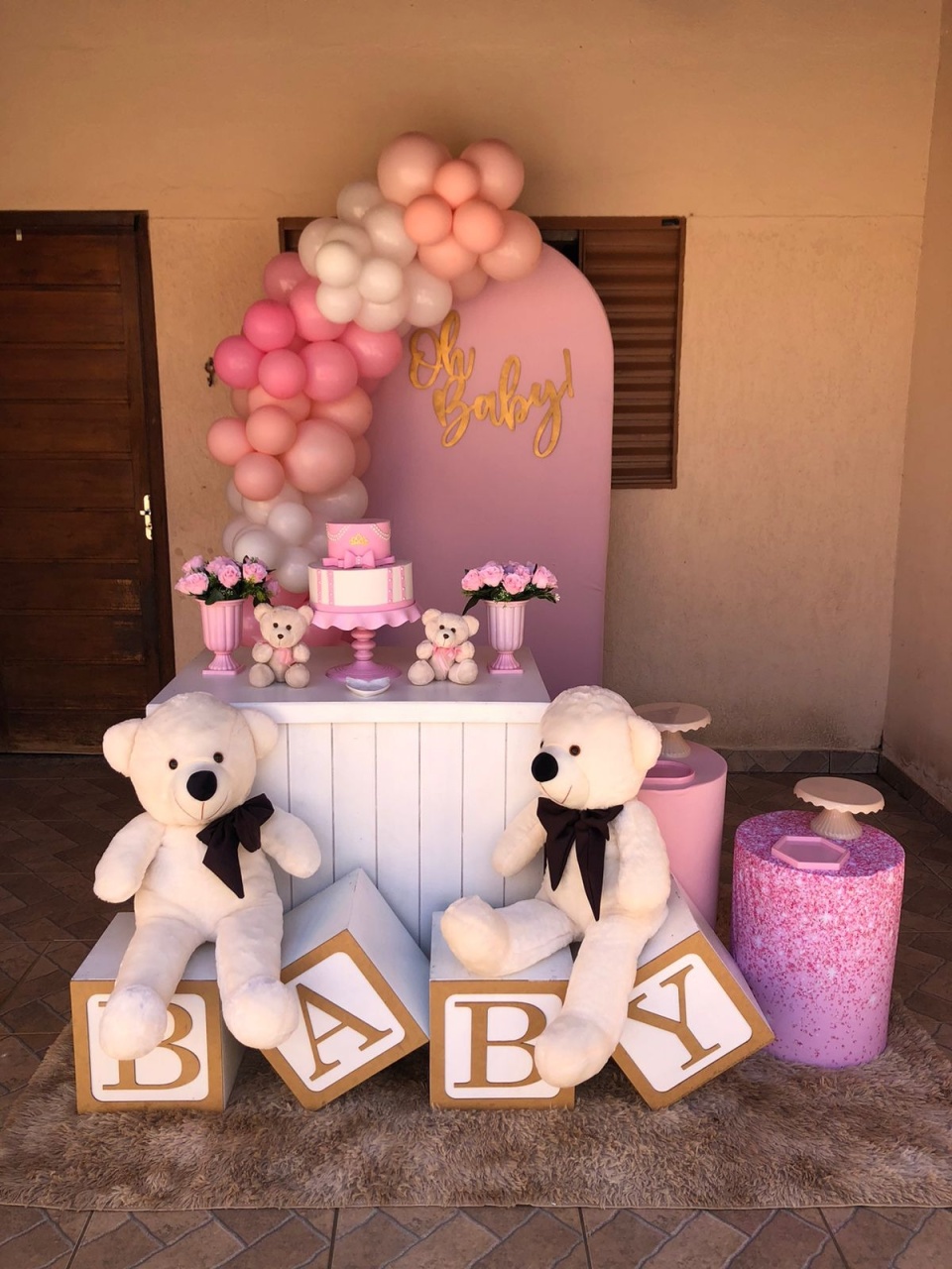 Decoração Chá de Bebe Rosa 3 - karoline pedroso festas