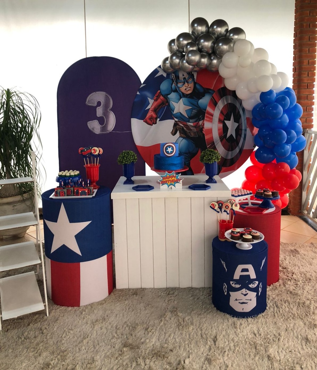 Decoração Capitão América 2 - karoline pedroso festas