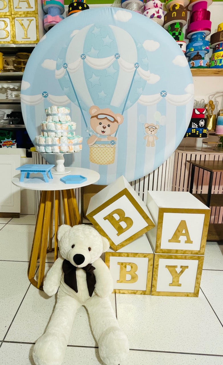 Kit - Chá de Bebê Ursinho Baloeiro 4 - karoline pedroso festas