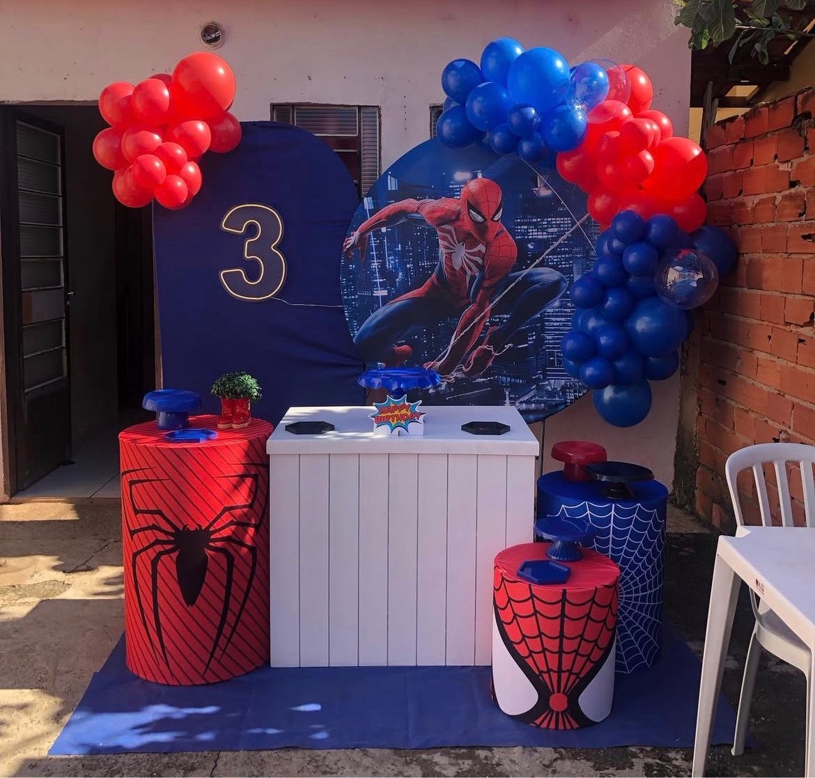 Decoração Homem Aranha 3 - karoline pedroso festas