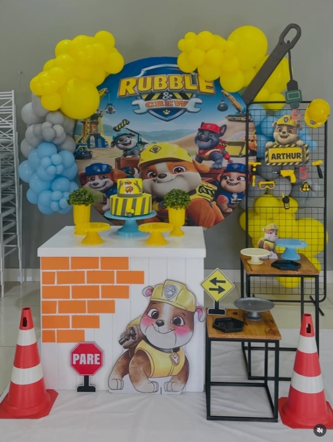 Decoração Rubble  - karoline pedroso festas