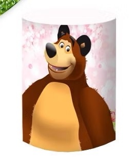 Capa Cilindro M - Urso (Masha E O Urso) - karoline pedroso festas
