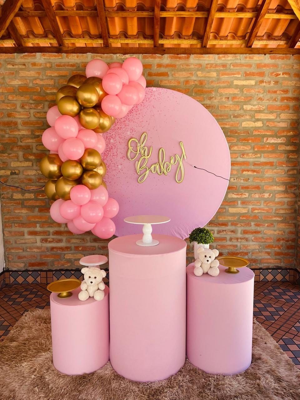 Decoração Chá de Bebê Rosa 4 - karoline pedroso festas