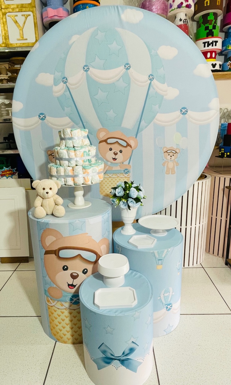 Kit - Chá de Bebê Ursinho Baloeiro 2 - karoline pedroso festas