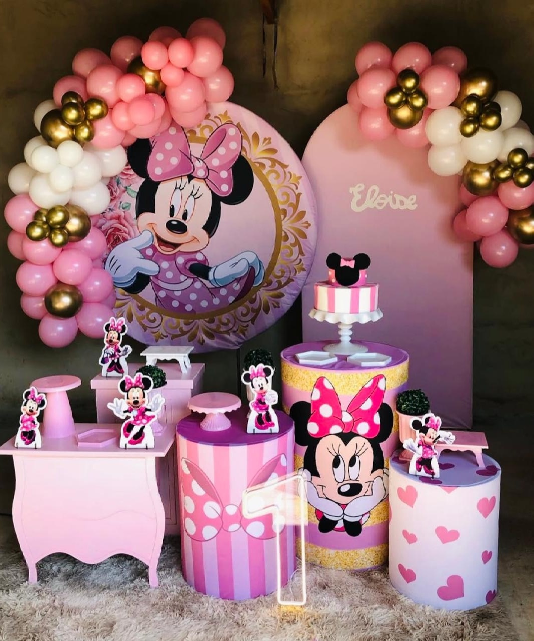 Decoração Minnie Rosa - karoline pedroso festas