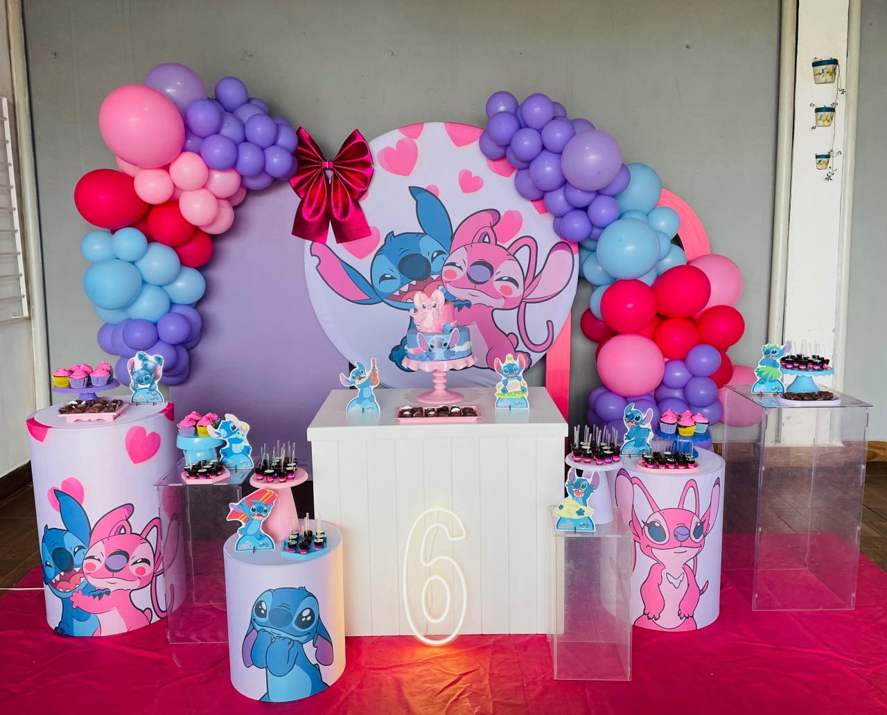 Decoração Stitch E Angel - karoline pedroso festas