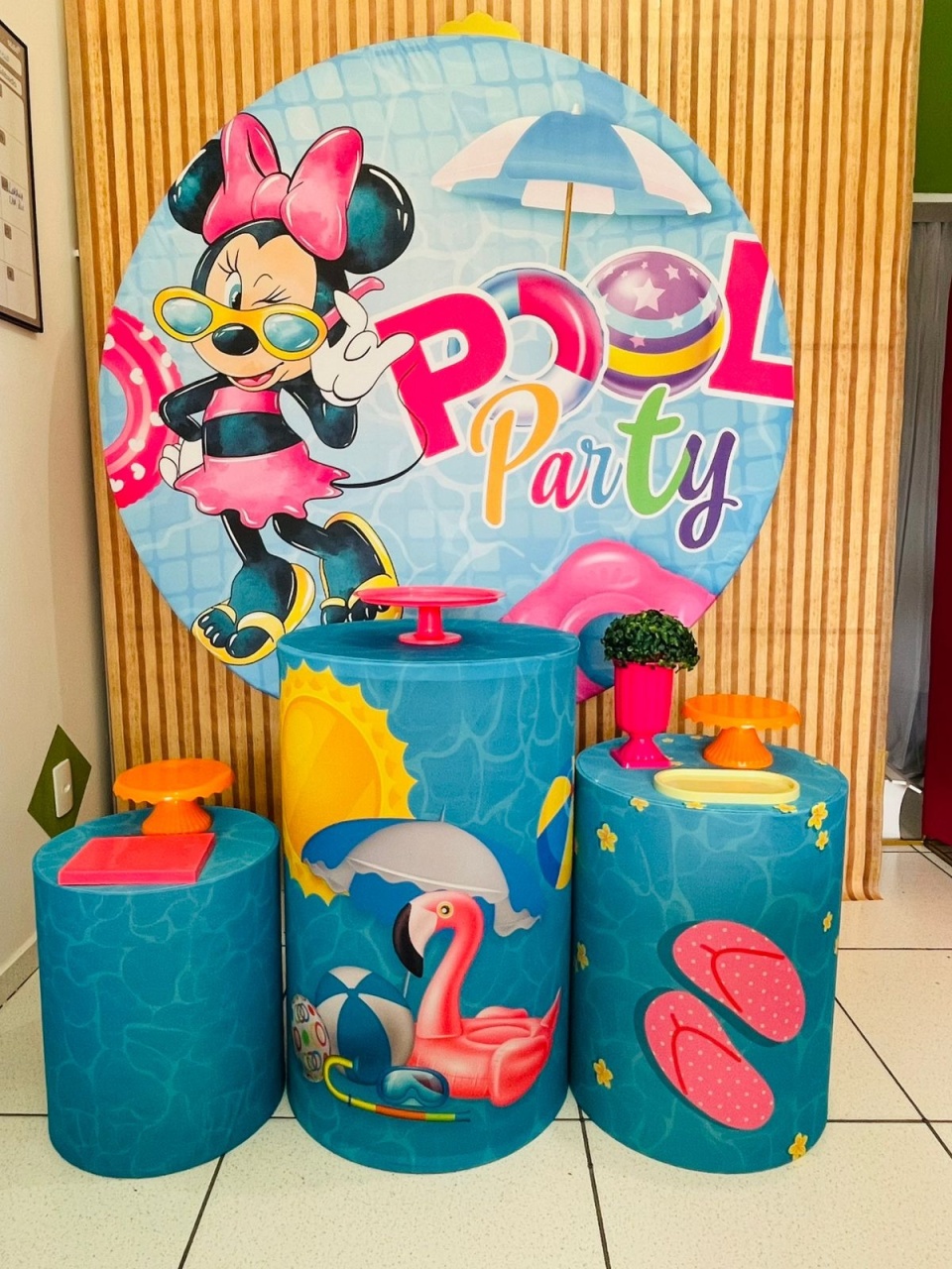 Kit Prata - Minnie Pool Party  - karoline pedroso festas