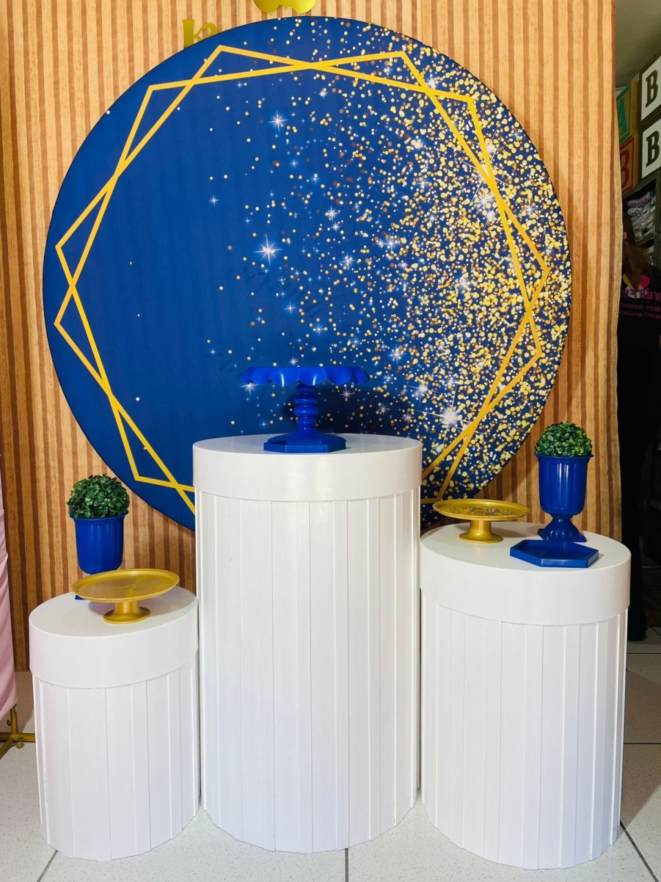 Kit Luxo - Azul Com Glitter - karoline pedroso festas