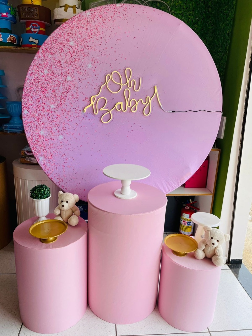 Kit Prata - Chá Bebe Rosa - karoline pedroso festas