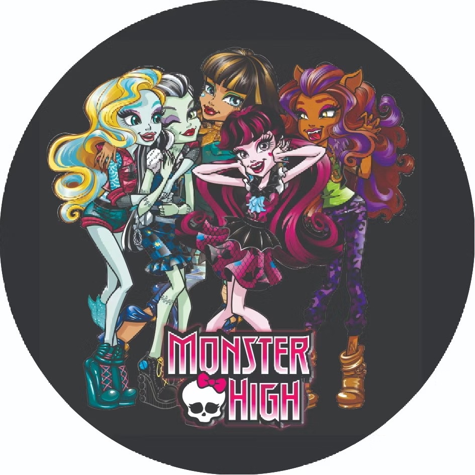 Capa Painel Redondo - Monster High - karoline pedroso festas