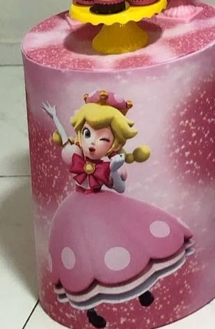 Capa Cilindro M - Princesa Peach  - karoline pedroso festas