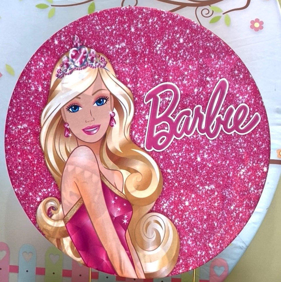 Mini Capa Painel 50Cm - Barbie - karoline pedroso festas