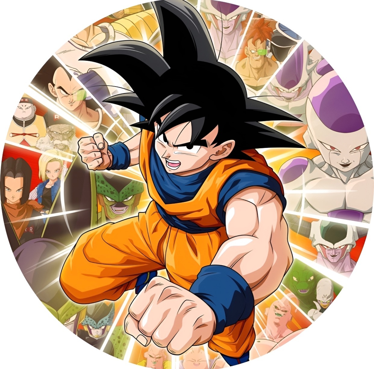 Capa Painel Redondo - Goku - karoline pedroso festas