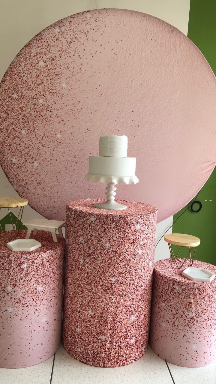 Kit Rose Com Glitter - karoline pedroso festas