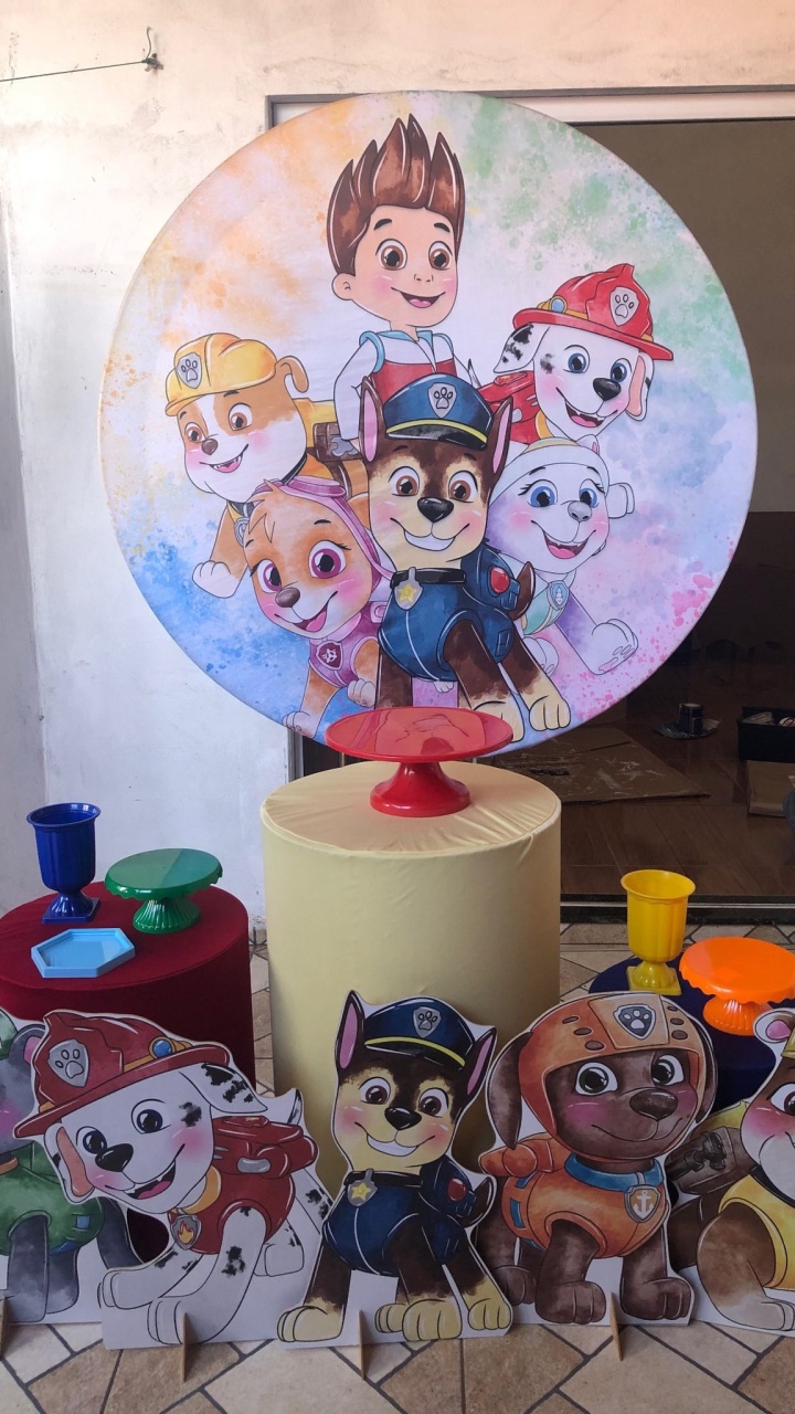 Kit Prata Personalizado - Patrulha Canina - karoline pedroso festas