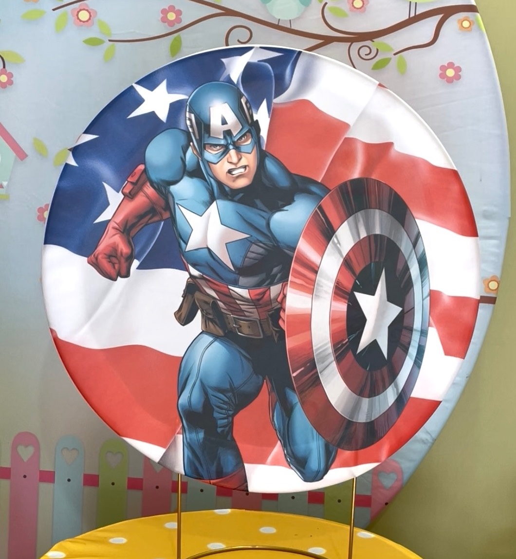 Mini Capa Painel 50Cm - Capitão América - karoline pedroso festas