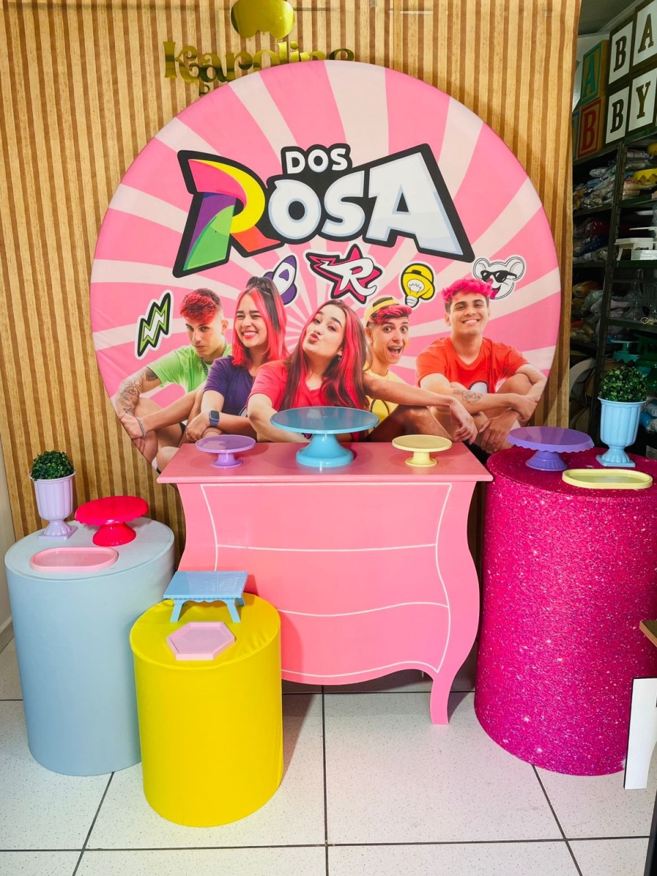 Kit Personalizado 2 - dos Rosa    - karoline pedroso festas