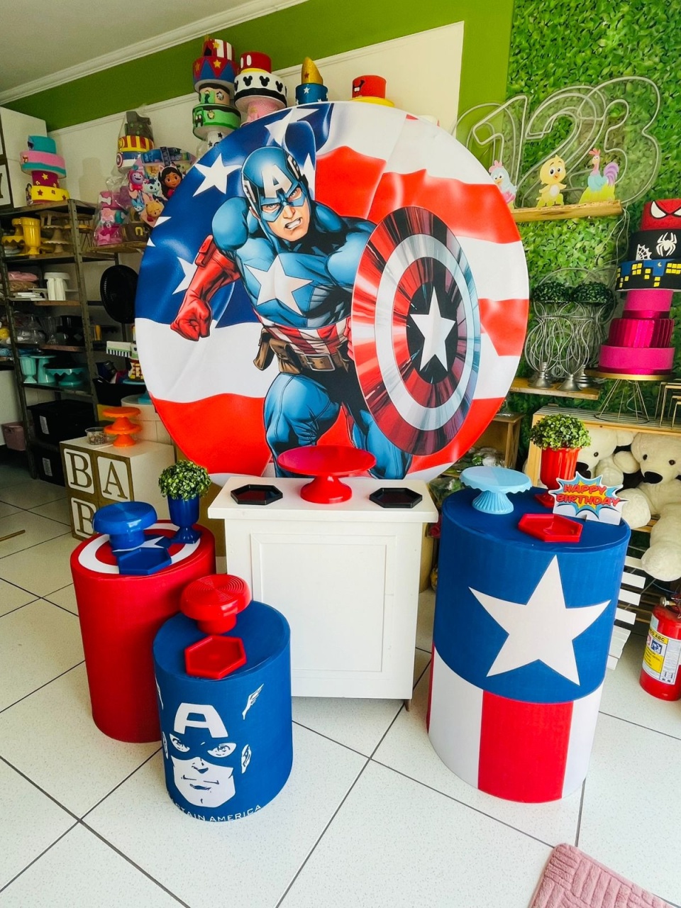 Kit Personalizado - Capitão America   - karoline pedroso festas