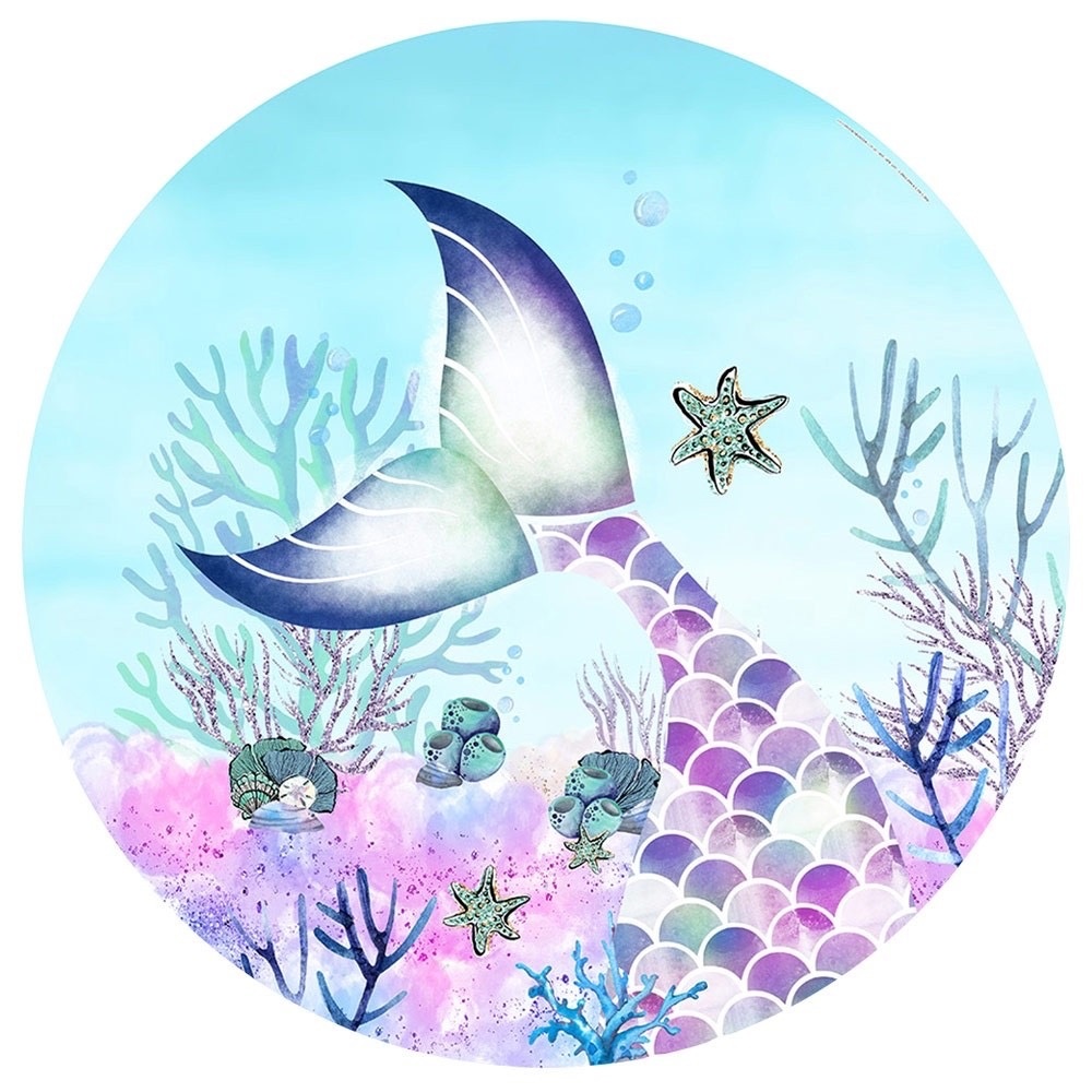 Capa Painel Redondo - Sereia - karoline pedroso festas