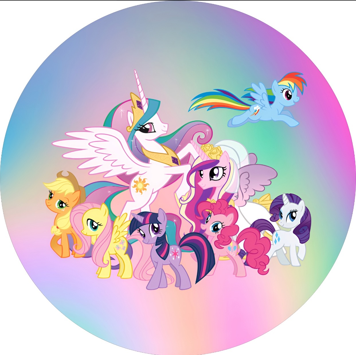 Capa Painel Redondo - My Little Pony - karoline pedroso festas