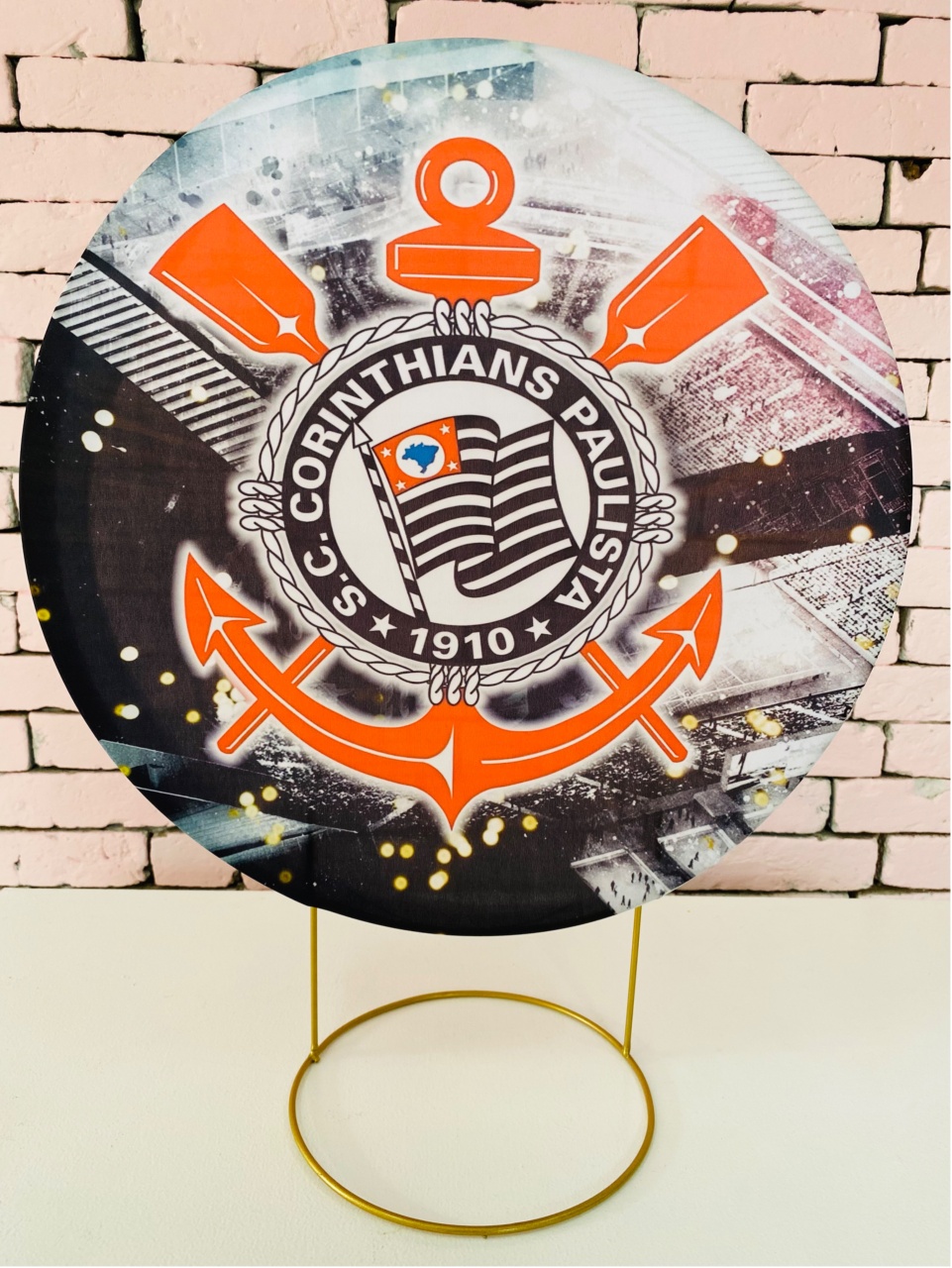 Capa Mini Painel Redondo - Corinthians - karoline pedroso festas