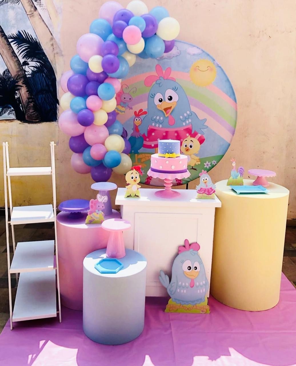 Decoração Galinha Pintadinha Candy  - karoline pedroso festas