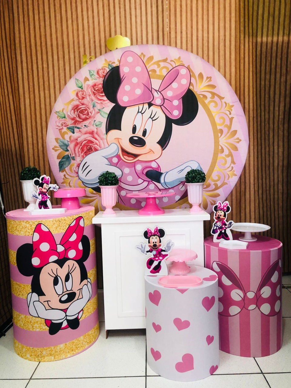 Kit Personalizado Minnie Rosa  - karoline pedroso festas