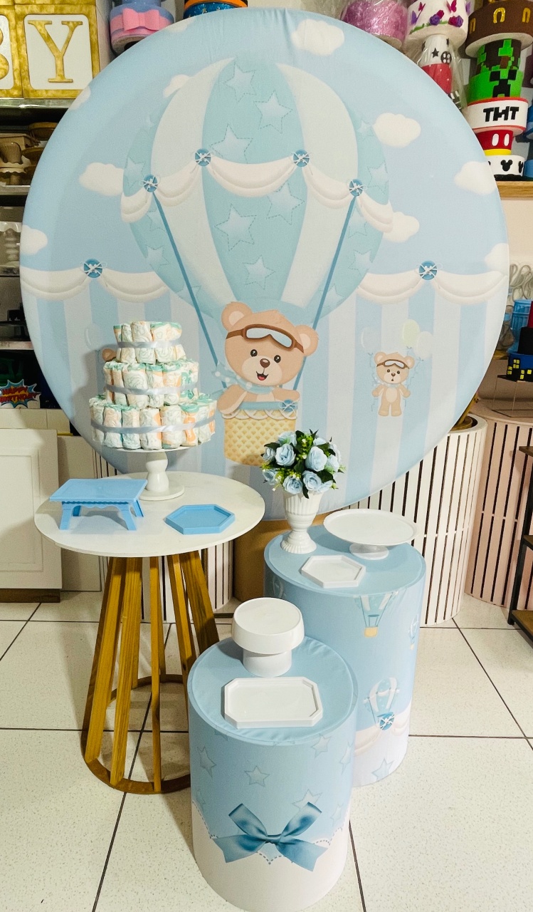 Kit - Chá de Bebê Ursinho Baloeiro 3 - karoline pedroso festas