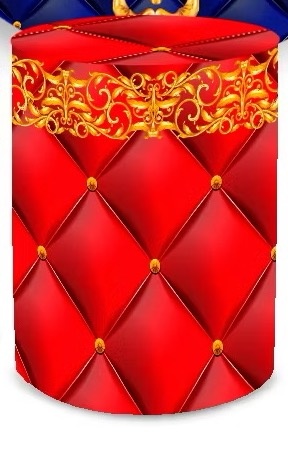 Capa Cilindro G - Vermelho Realeza/ Branca de Neve - karoline pedroso festas