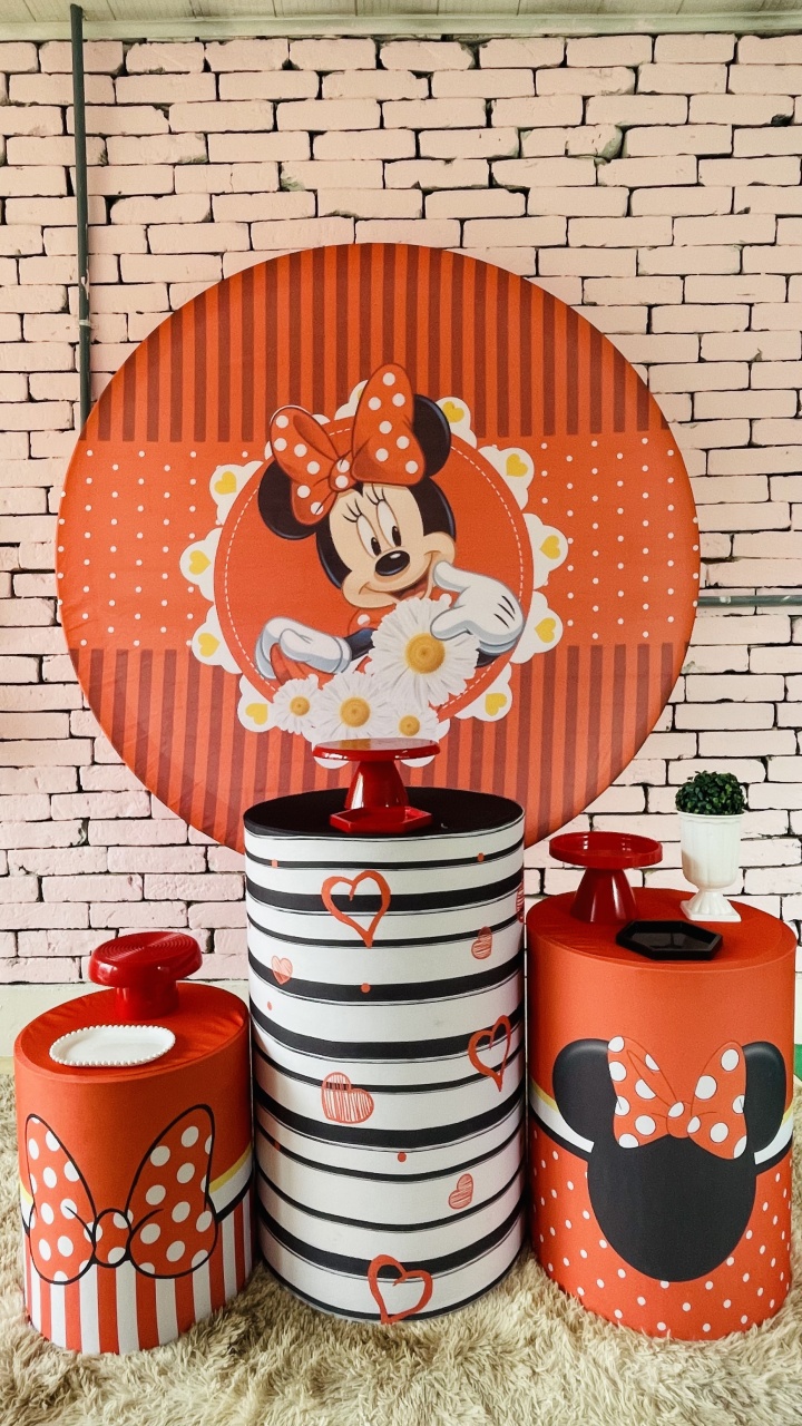 Kit Prata - Minnie Vermelha - karoline pedroso festas