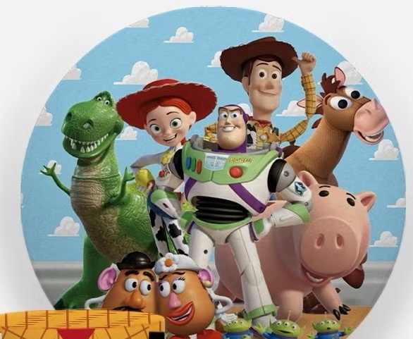 Capa Painel Redondo - Toy Story - karoline pedroso festas