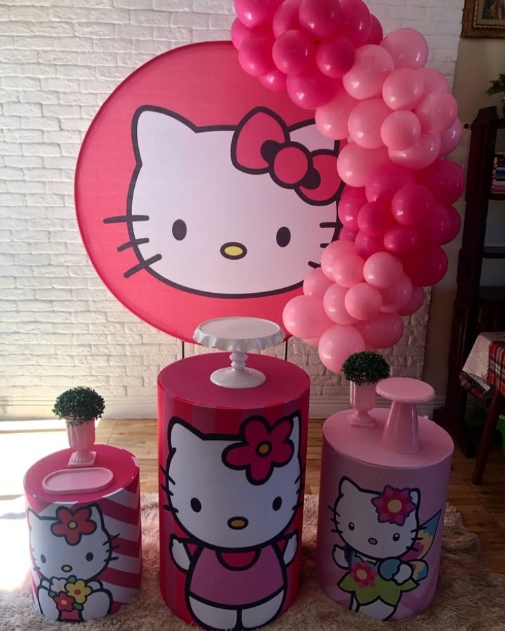Decoração - Hello Kitty - karoline pedroso festas