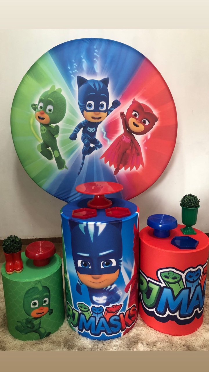 Kit Prata - Pjmasks - karoline pedroso festas