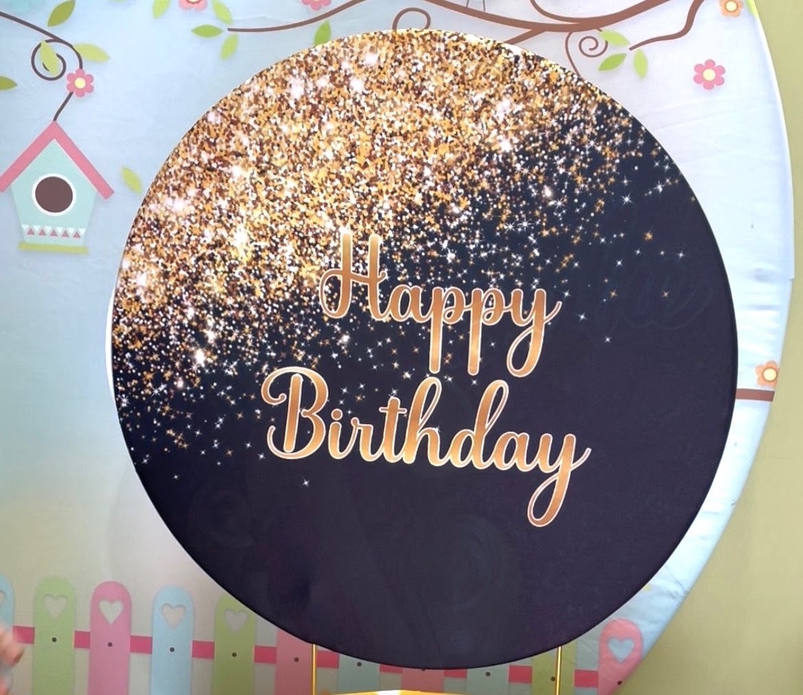 Mini Capa Painel 50Cm - Happy Birthday  - karoline pedroso festas