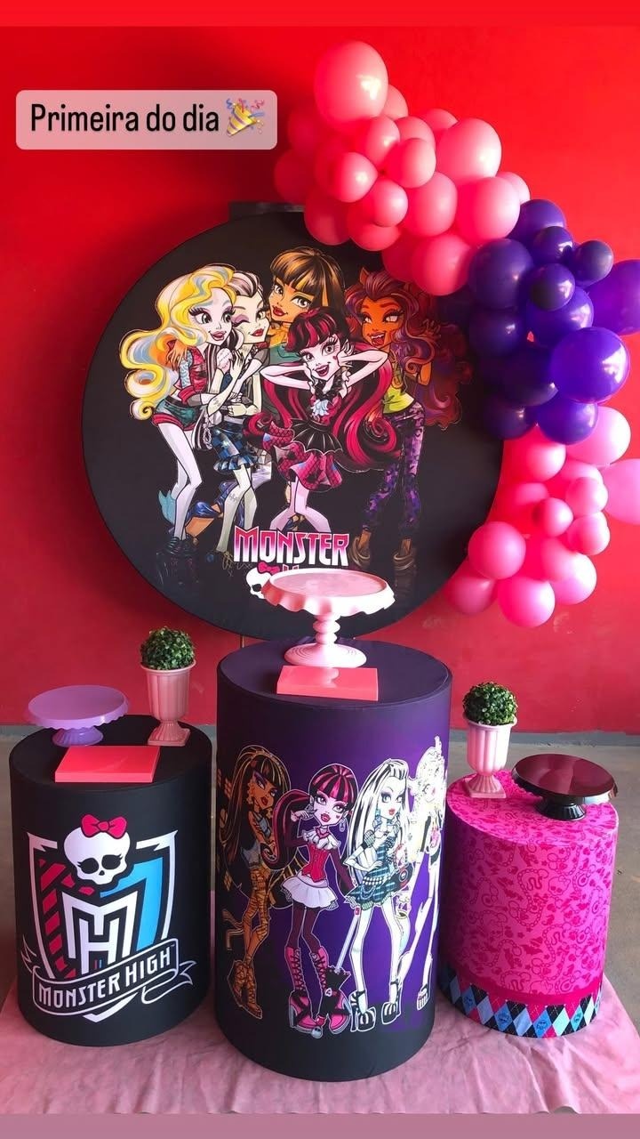 Decoração - Monster High  - karoline pedroso festas