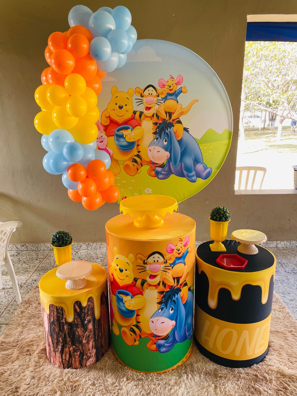 Decoração Ursinho Pooh - karoline pedroso festas