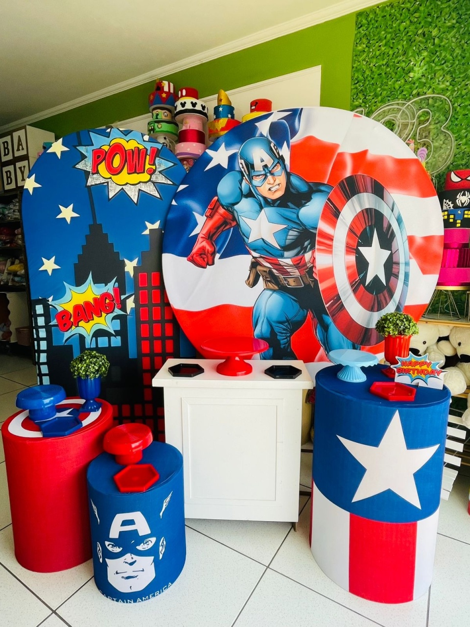Kit Ouro - Capitão America  - karoline pedroso festas
