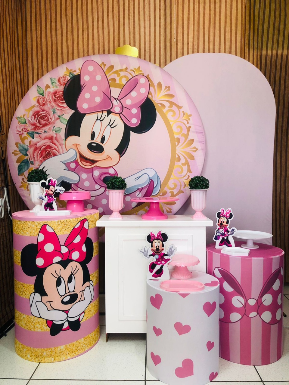 Kit Ouro Minnie Rosa  - karoline pedroso festas