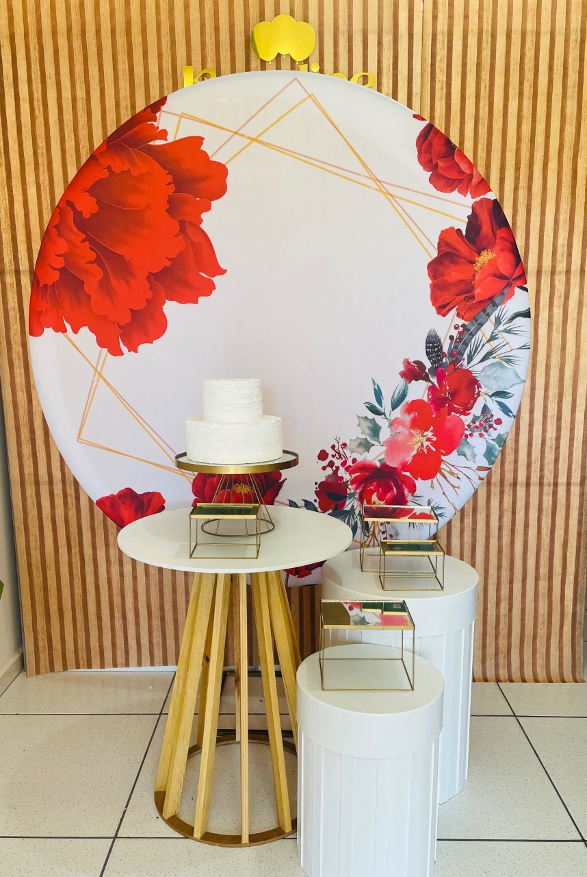 Kit Personalizado - Floral Vermelho - karoline pedroso festas
