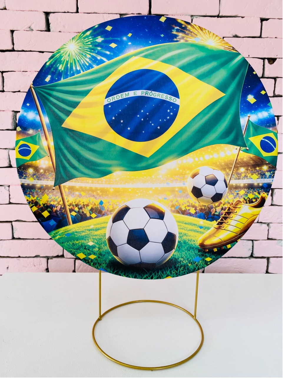 Capa Mini Painel Redondo - Brasil - karoline pedroso festas