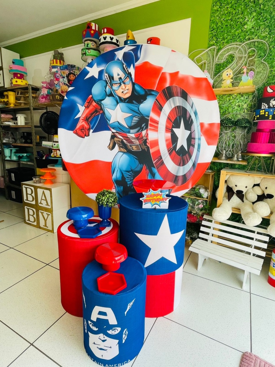 Kit Prata - Capitão America  - karoline pedroso festas