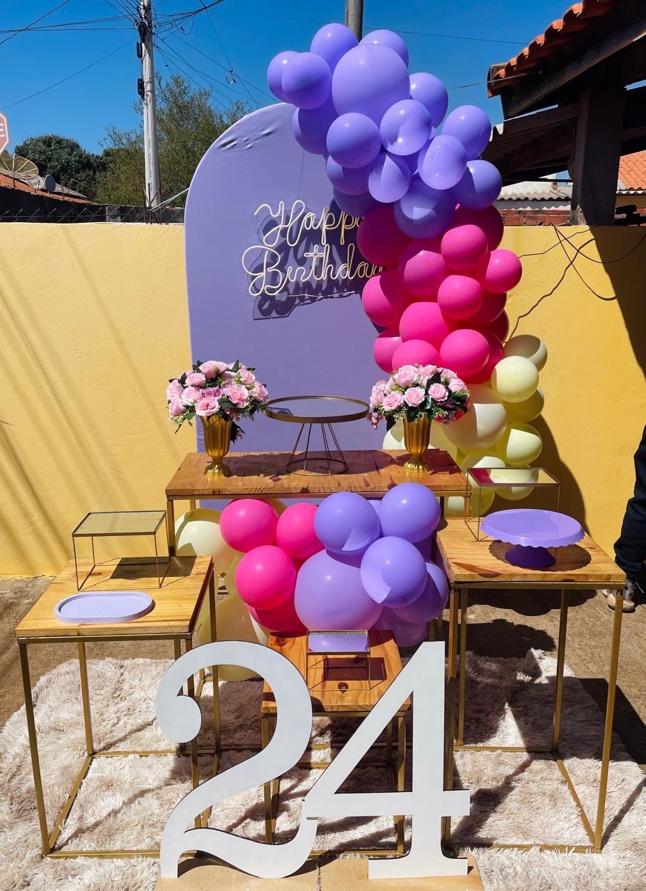 Decoração Lilás - karoline pedroso festas