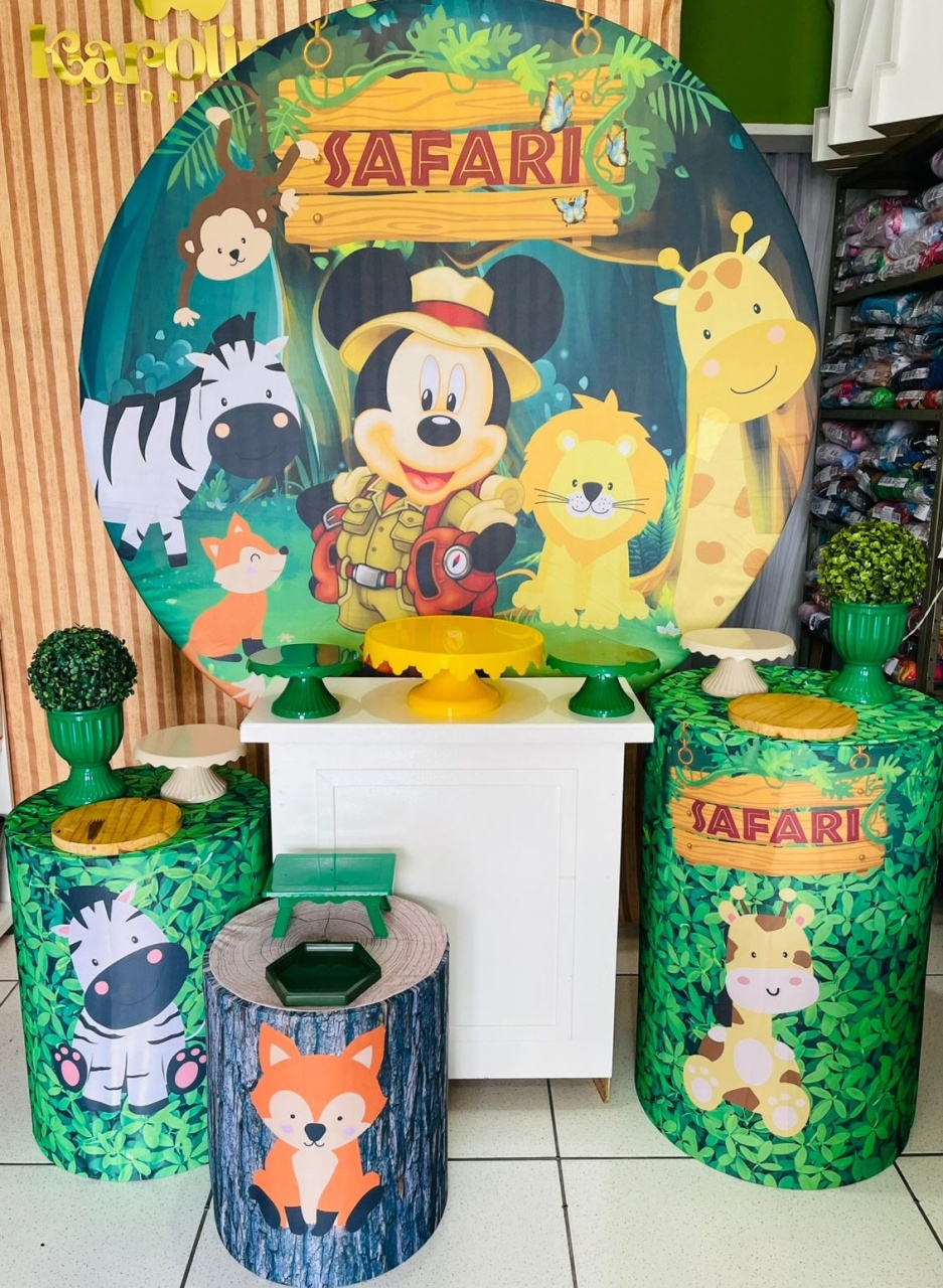 Kit Personalizado - Mickey Safari  - karoline pedroso festas