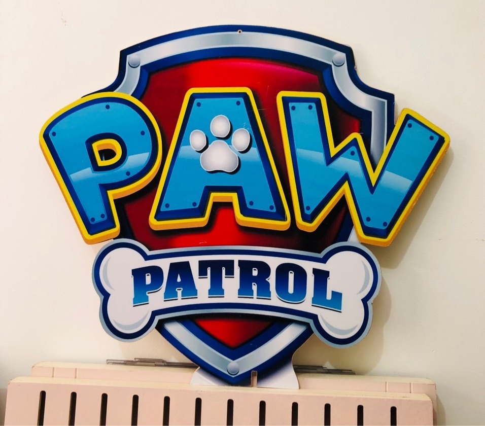 Display de Chão - Logo Patrulha Canina - karoline pedroso festas