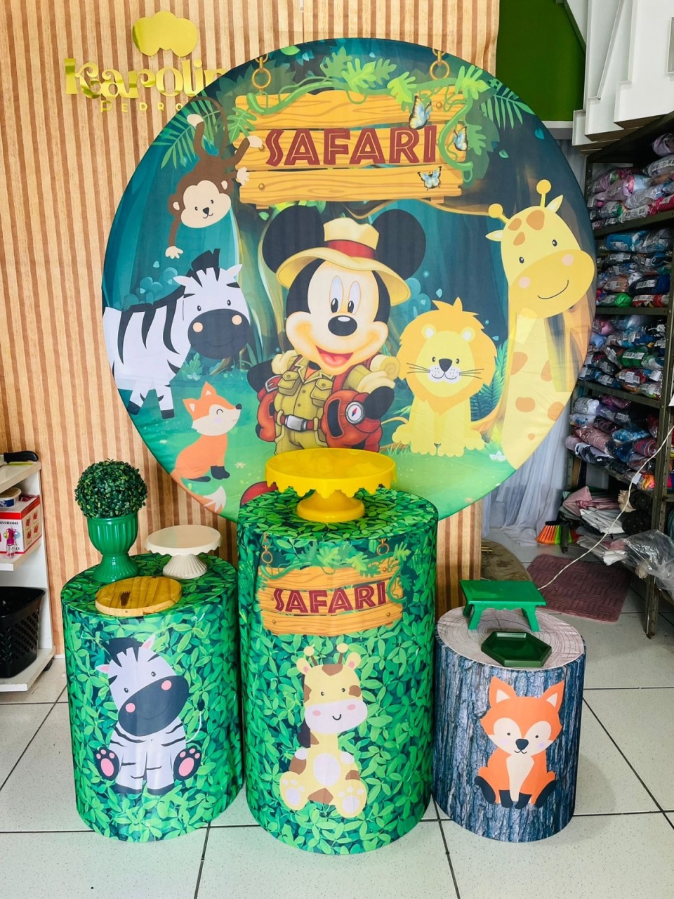 Kit Prata - Mickey Safari   - karoline pedroso festas