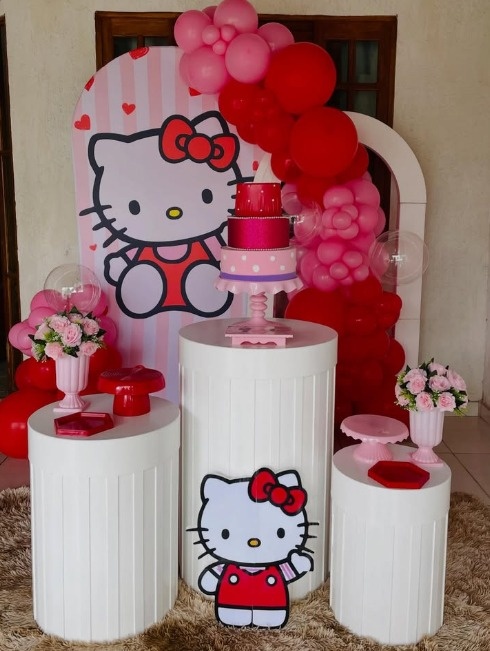 Decoração Hello Kitty  - karoline pedroso festas
