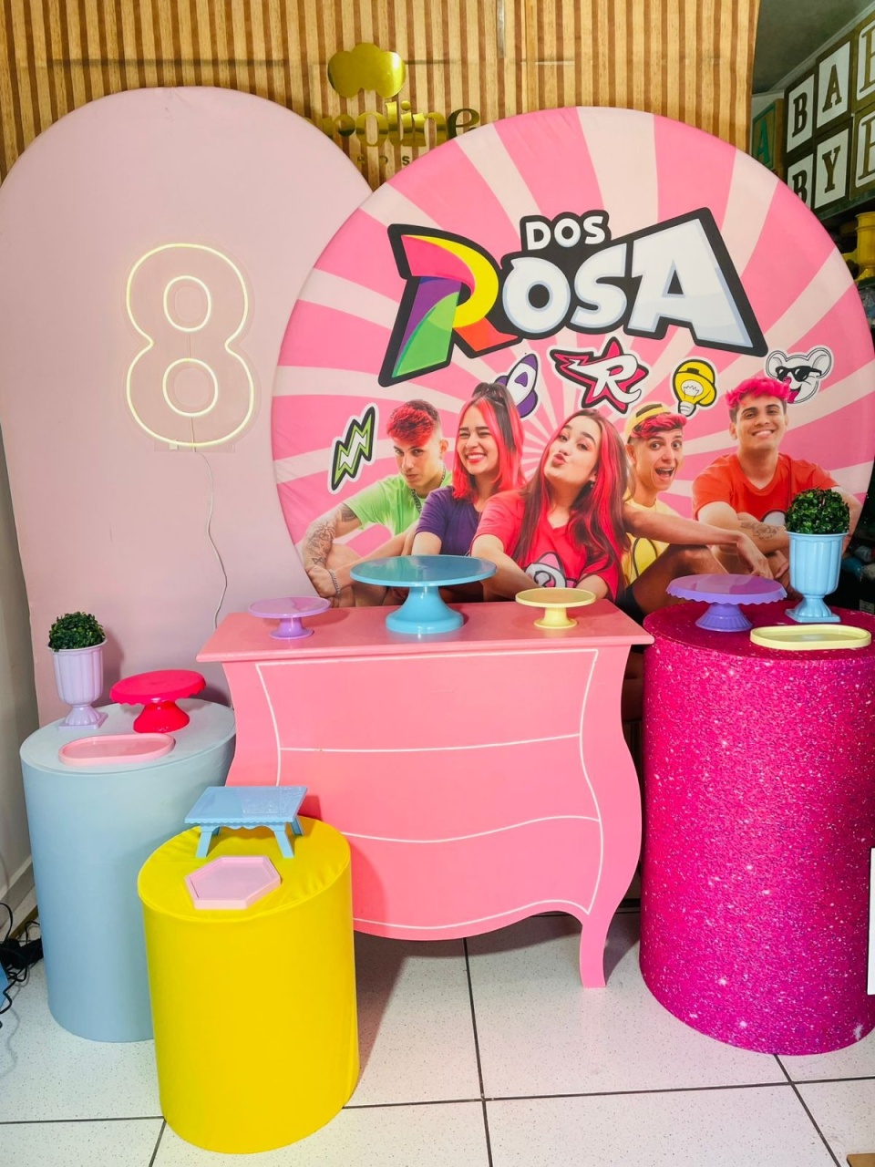 Kit Completo -  dos Rosa - karoline pedroso festas