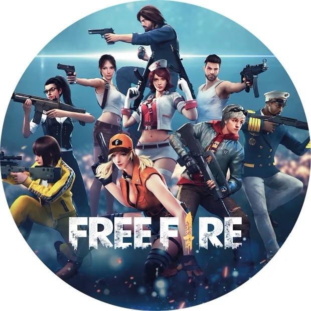 Capa Painel Redondo - Free Fire - karoline pedroso festas
